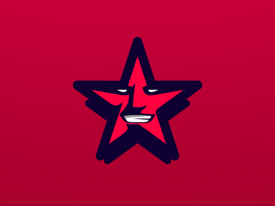 starface art design emblem extreme sport eyes face illustration logo red shadow sport star vector