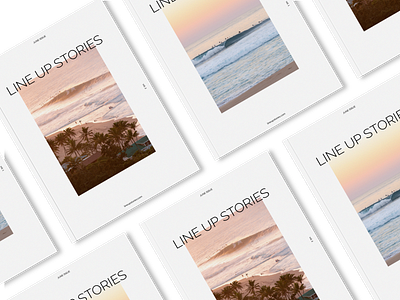 Line Up Stories - Magazine cover design graphic design magazine photography surf