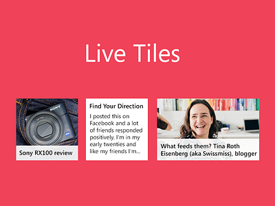 Live Tiles