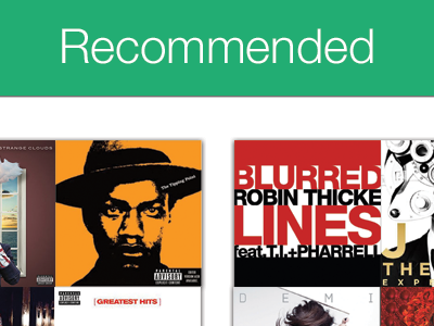 Recommended View app design interface design ios mixtape mobile photoshop rdio ui ux