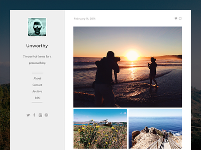 Unworthy Tumblr Theme (WIP) grid minimalist responsive simple template theme tumblr wip