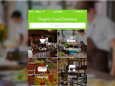 Organic Food Directory directory grid ios ios7 iphone organic store