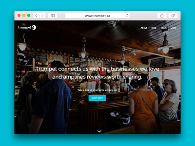 Trumpet Launch Page business landing launch local ui ux