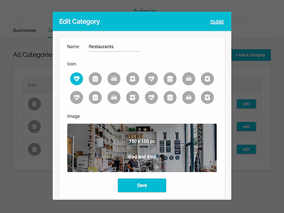 Edit Category Modal app business categories edit local modal picker ui ux web yelp