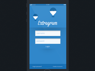 Insatgram log in screen | Extragram