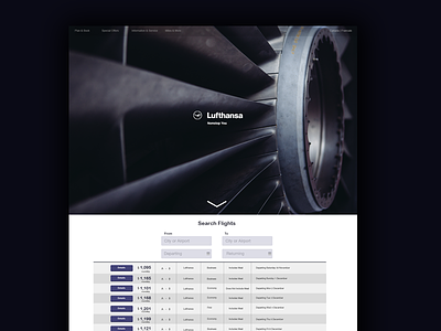 Lufthansa Website lufthansa web design