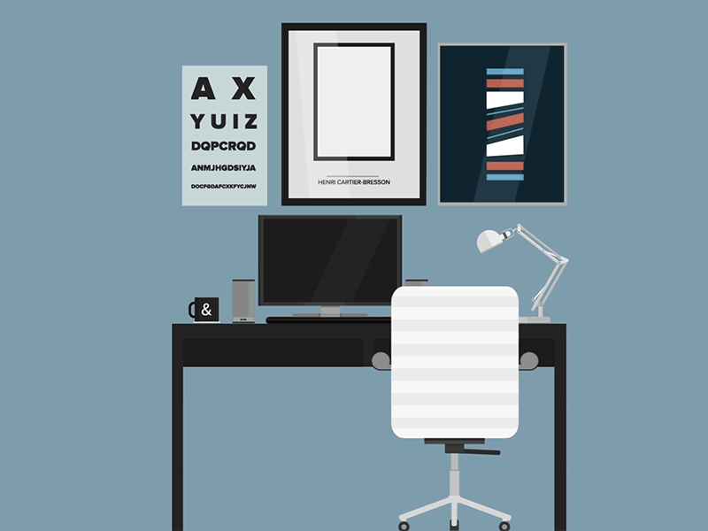 My Workspace (Animated) animated desk animation desk mograph motion design workspace