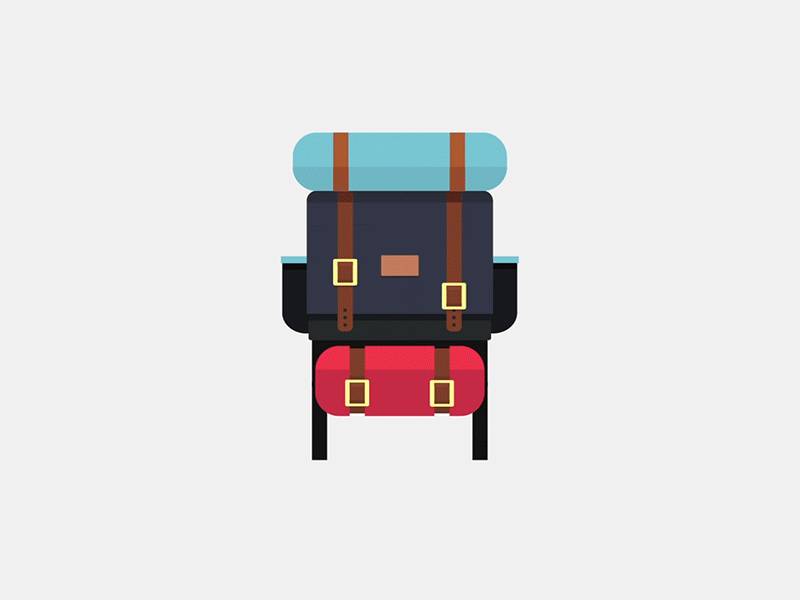 Backpack Animation backpack camping backpack mograph motion design