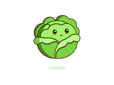 Cabbage cabbage cute design graphic illustration kawaii vector vegetable