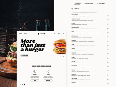 Philicious Product Page blackandwhite design food minimal typography webdesign website