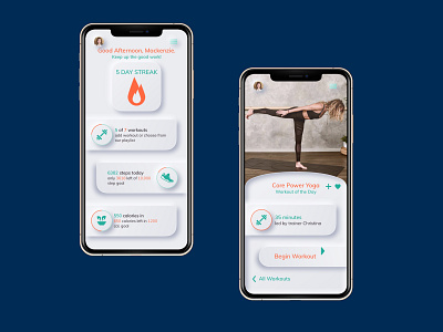 Daily UI Challenge 062 - Workout of the Day app dailyui dailyuichallenge design fitness ios neumorphic ui ux workout of the day