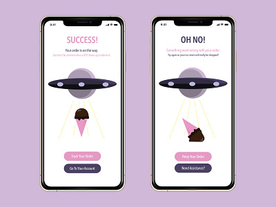 Daily UI Challenge 011 - Flash Success and Failure Screens app dailyui design flat illustration ios ui ux web