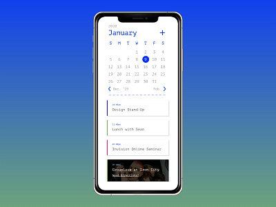 UI Daily Challenge 038 - Calendar app calendar calendar app dailyui dailyuichallenge design ios ui ux