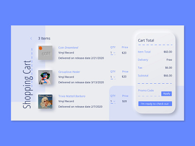 Daily UI Challenge 058 - Shopping Cart