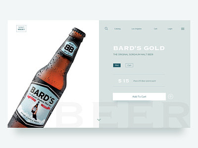 Spirit Mart - A concept Liquor Store beer design ecommerce liquor minimal online product display ui