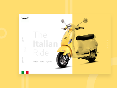 The Italian Ride concept design home italy landing page layers page fold scroll transparency ui design vespa