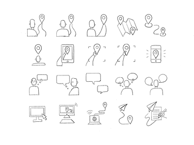 Icons Sketch art branding drawing icon illustration infographic logo sketch visual identity