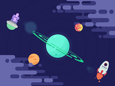 So Close Encounters illustration space vector