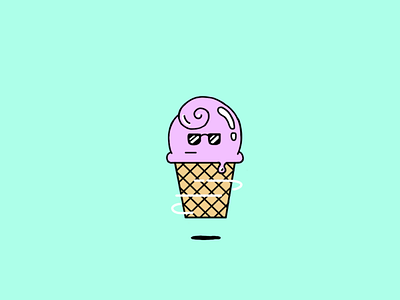 Ice Cream Man 2d character ice cream illustration