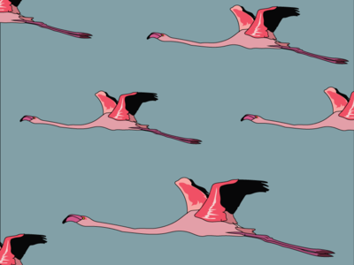 flying flamingo bird design fabric fabric pattern fashion flamingo fly illustration linework minimalism pattern pink print