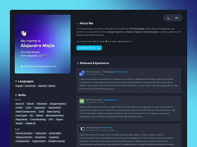 Resume - Dark Mode