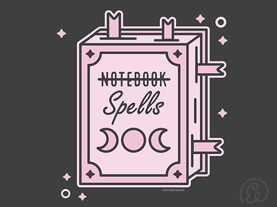 Practical Spellbook halloween inktober line art spell spell book spooky vectober witch witchy