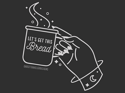 Witchy Coffee | Let's Get This Bread adobe illustrator coffee coffee design coffee illustration ghosttraveler graphic design graphic designer halloween hand illustration line art magic spooky vector witch witchy