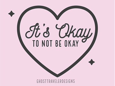 It's Okay to Not be Okay adobe illustrator anxiety depression graphic design illustration its okay line art mental illness vector