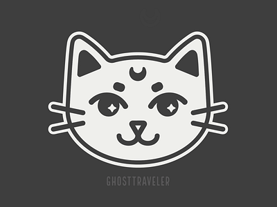 Moon Cat - Artemis, Sailor Moon adobe illustrator anime design fanart ghosttraveler graphic design illustration line art magic moon sailor moon sailormoon vector