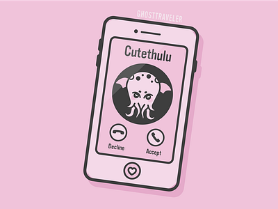 Cutethulu cute cutethulu cuthulu design ghosttraveler kawaii pastel phone spooky vector