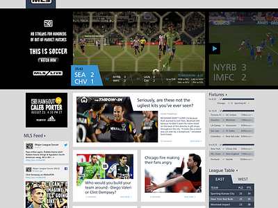 MLSSoccer.com Redesign (for Fun)