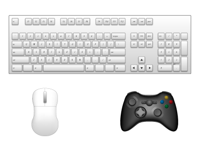 Keyboard, Mouse, XBOX Controller for Control Sheet controller keyboard mouse vector videogames