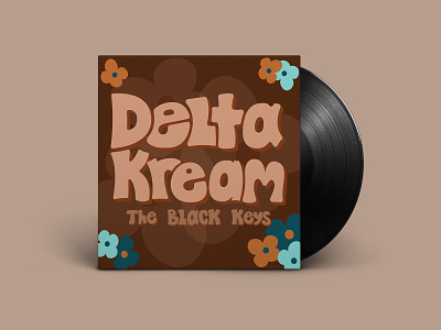Delta Kream - The Black Keys album album art album cover black blues brown cover art crawling kingsnake delta kream flowers funky groovy illustration keys music record rock the black keys vector vinyl