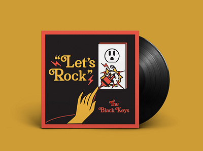 Let's Rock Album Cover album album art album cover band electric lightening music outlet plug record rock the black keys vinyl