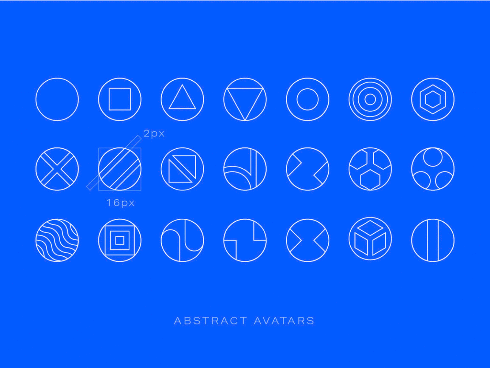 Abstract avatars abstract avatar blue design email geometry icon line logo set simple vector