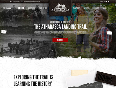 Athabasca Landing Trail branding website design website mockup