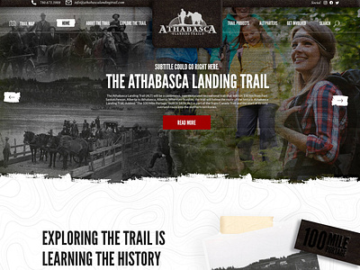 Athabasca Landing Trail branding website design website mockup