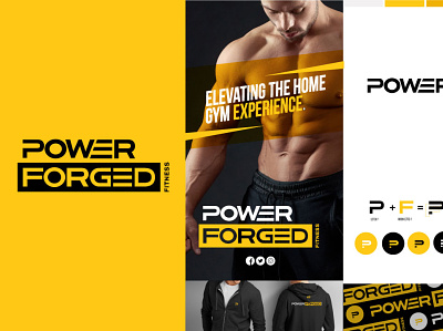 Power Forged Fitness brand design brand designer brand strategy brand studio brand style branding design fitness logo logo logo design packaging design promotional design