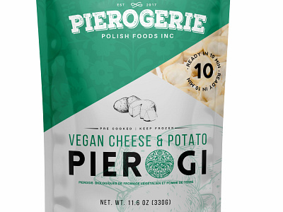 Pierogerie Polish Foods Inc branding package mockup packagedesign