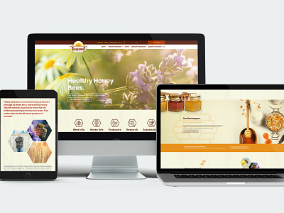 Alberta Bee Keepers Commission website design website mockup