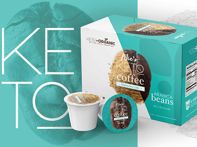 Keto & Organic Coffee branding packaging design packaging mockup