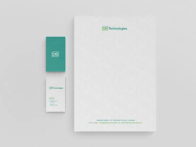 DB Technologies branding logo design print and pattern stationary