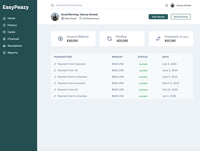 Online Banking App in Vue ui vue