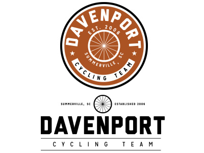 Davenport Cycling Team design iconography jersey design logo typeface design