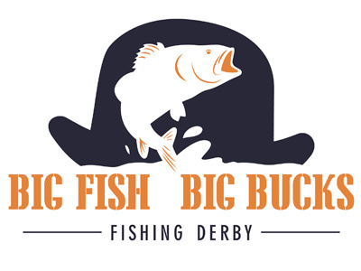 Big Fish Big Bucks Fishing Derby fishing logo vector