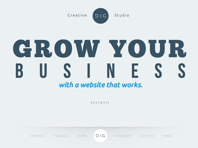 DIG Creative Studio website