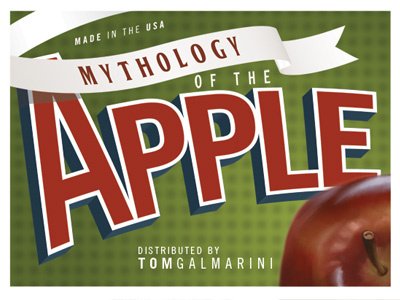 Apple crate label apples design graphic illustrator mythology vector