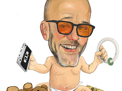 Michael Stipe caricature digital painting illustration michael stipe rem