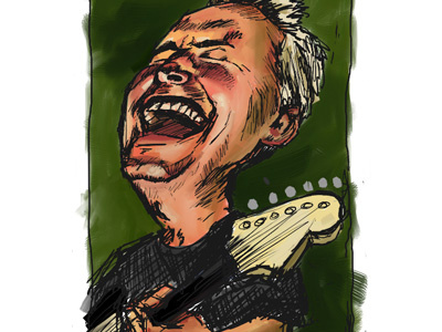Mike McCready color comp caricature drawing illustration painting pearl jam pen