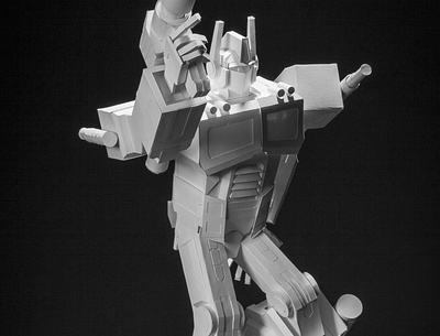 Optimus Prime Paper Sculpture 3d art illustration optimus prime paper art